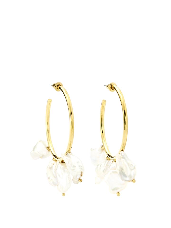 Lizzie Fortunato Keshi Gold-plated Hoop Earrings