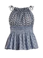 Altuzarra Allen Broderie-anglaise Tie-neck Top
