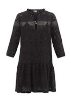 Ladies Beachwear Heidi Klein - Broderie-anglaise Cotton Mini Dress - Womens - Black