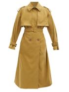 Matchesfashion.com Vika 2.0 - Double-breasted Tencel-blend Trench Coat - Womens - Khaki