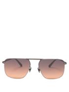 Matchesfashion.com Mykita - Masao Aviator Stainless Steel Sunglasses - Mens - Black