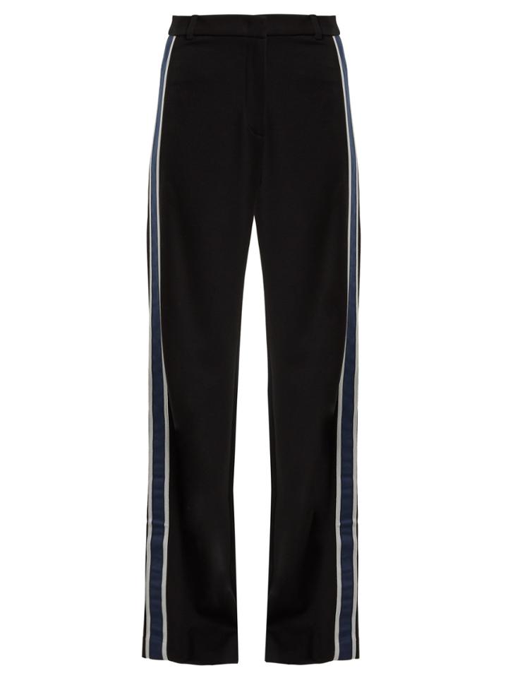 Weekend Max Mara Side-stripe Wide-leg Jersey Trousers