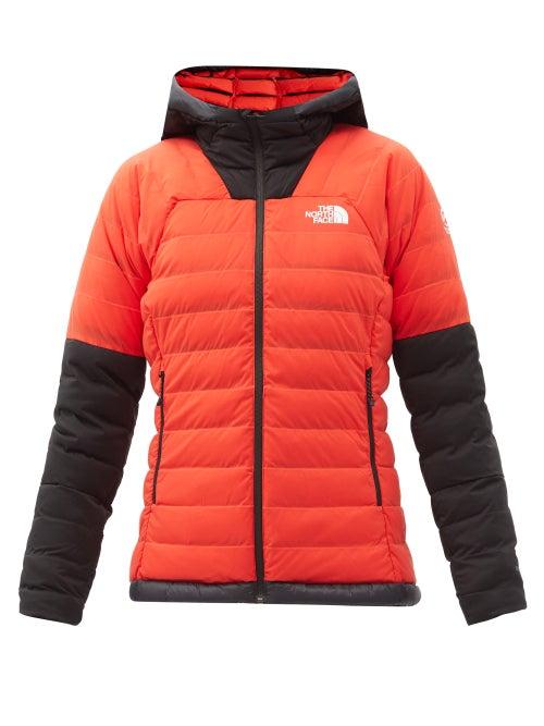 Matchesfashion.com The North Face - Summit Quilted Down Hooded Jacket - Womens - Red Multi