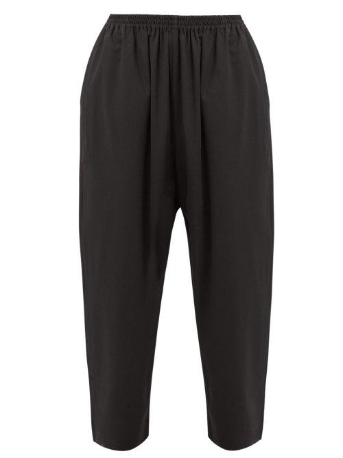 Matchesfashion.com Eskandar - Wool Blend Japanese Trousers - Womens - Black