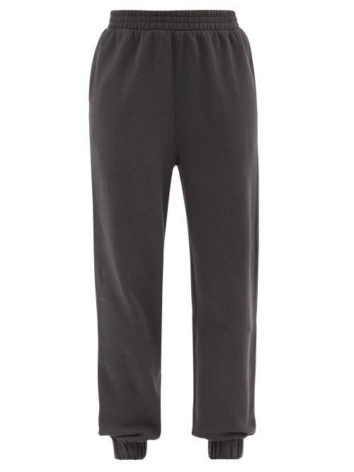 Ladies Activewear The Upside - Major Logo-print Cotton-jersey Track Pants - Womens - Black