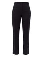 Matchesfashion.com Givenchy - Tailored Wool Crepe Slim Leg Trousers - Womens - Navy