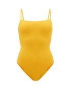 Matchesfashion.com Eres - Aquarelle Square Neckline Swimsuit - Womens - Yellow