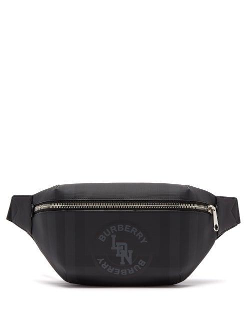 Matchesfashion.com Burberry - Logo-print Coated-canvas Cross-body Bag - Mens - Grey
