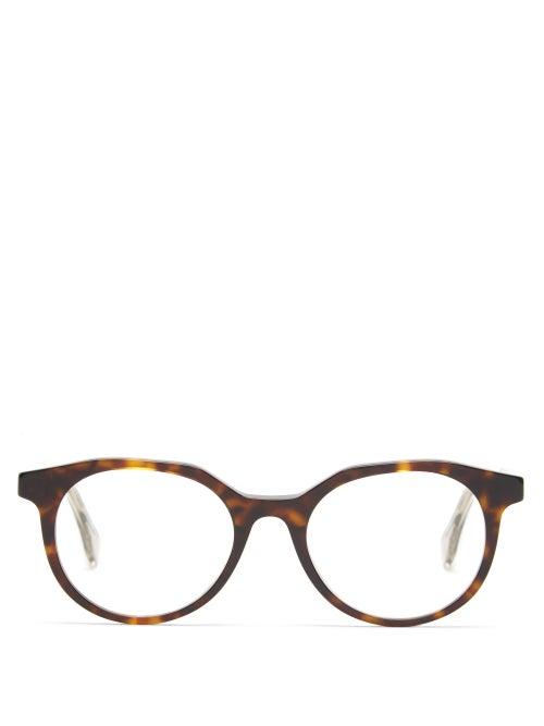 Matchesfashion.com Fendi - Round Acetate Glasses - Mens - Tortoiseshell