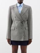 Altuzarra - Hattson Houndstooth-check Wool-blend Jacket - Womens - Black White
