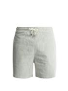 Matchesfashion.com Solid & Striped - The Classic Striped Swim Shorts - Mens - Green