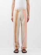 Paul Smith - Graffiti-print Wool Suit Trousers - Mens - Beige Multi