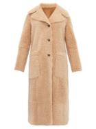 Matchesfashion.com Joseph - Maybelle Reversible Shearling Coat - Womens - Camel