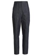 Matchesfashion.com Tibi - Easton Raw Denim High Waist Jeans - Womens - Indigo