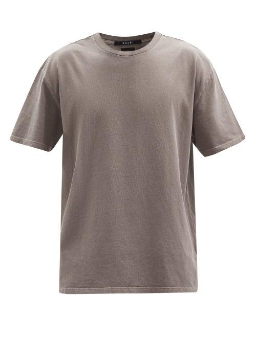 Matchesfashion.com Ksubi - Nomad Logo-print Cotton-jersey T-shirt - Mens - Grey