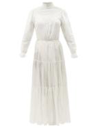 Isabel Marant - Gracie Cotton-blend Voile Maxi Dress - Womens - White