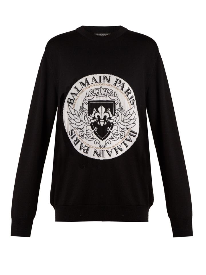 Balmain Logo-embroidered Knit Sweater