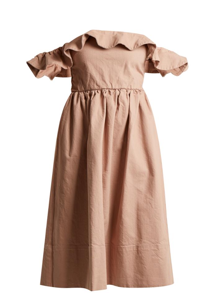 Apiece Apart Novella Maria Of-the-shoulder Drill Dress