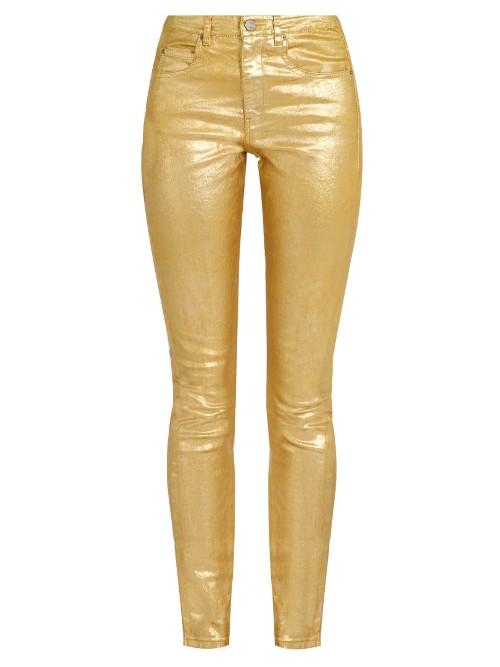 Isabel Marant Étoile Metallic High-rise Skinny-fit Jeans