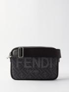 Fendi - Ff-print Coated-canvas Cross-body Bag - Mens - Black Grey