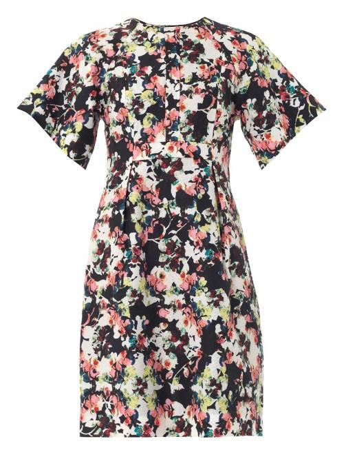 Erdem Cliona Matelasse Peabody-print Dress