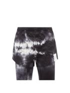 Satisfy - Techsilk Tie-dye Layered Shorts - Mens - Black