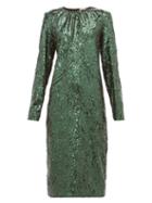 Matchesfashion.com No. 21 - Sequinned Midi Dress - Womens - Green