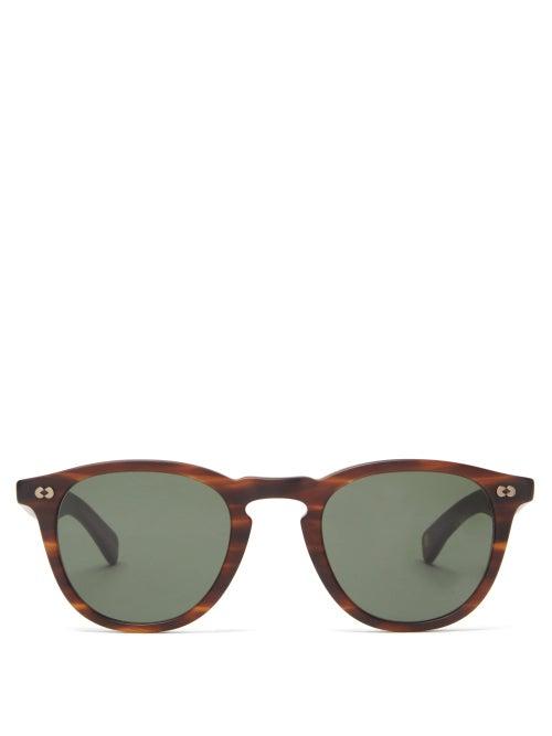 Matchesfashion.com Garrett Leight - Hamptons Round Acetate Sunglasses - Mens - Brown
