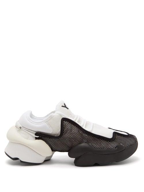 Matchesfashion.com Y-3 - Ren Split Sole Mesh Trainers - Mens - Black White