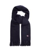 Matchesfashion.com Maison Kitsun - Fox Appliqu Virgin Wool Scarf - Mens - Navy