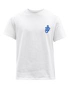 Jw Anderson - Anchor Appliqu Cotton-jersey T-shirt - Mens - White