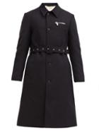Matchesfashion.com Raf Simons - Single-breasted Belted Virgin-wool Trench Coat - Mens - Navy