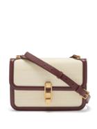 Saint Laurent - Carr Leather-trim Canvas Shoulder Bag - Womens - Cream