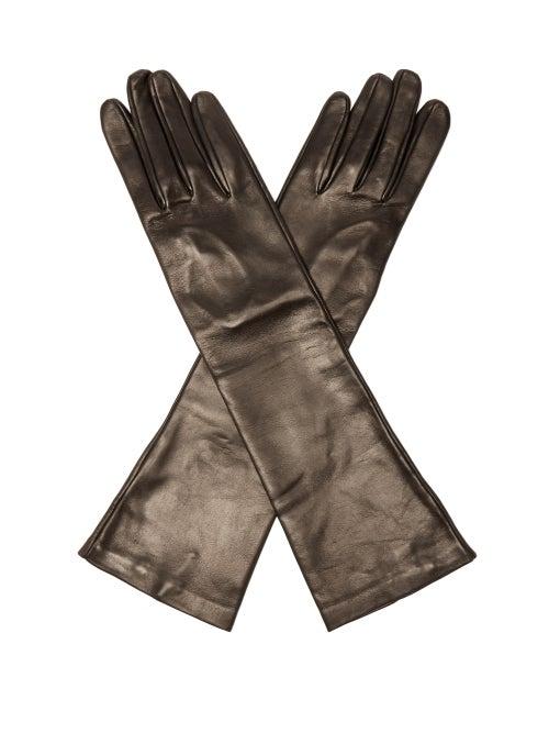 Jil Sander - Long Leather Gloves - Womens - Black