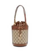 Matchesfashion.com Gucci - 1955 Horsebit Gg Supreme Canvas Bucket Bag - Womens - Brown Multi