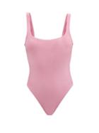Matchesfashion.com Matteau - The Nineties Scoop-back Swimsuit - Womens - Pink