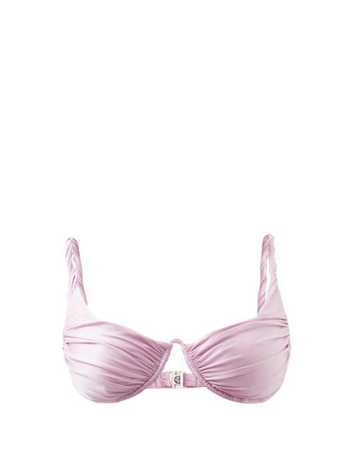 Isa Boulder - Hurricane Ruched Underwired Bikini Top - Womens - Light Pink