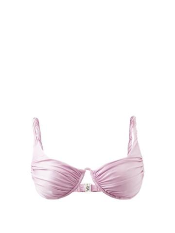 Isa Boulder - Hurricane Ruched Underwired Bikini Top - Womens - Light Pink