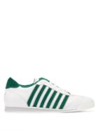 Matchesfashion.com Dsquared2 - New Runner Striped Leather Trainers - Mens - Green White