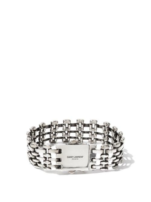 Matchesfashion.com Saint Laurent - Chunky Box-chain Bracelet - Mens - Silver
