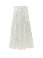Matchesfashion.com Solid & Striped - Daisy Print Belted Cotton Skirt - Womens - White