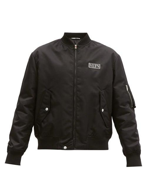 Matchesfashion.com Valentino - Logo-patch Technical-jersey Bomber Jacket - Mens - Black