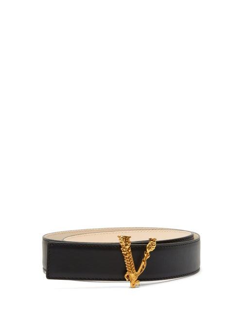 Matchesfashion.com Versace - Virtus Leather Belt - Womens - Black