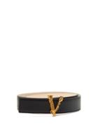Matchesfashion.com Versace - Virtus Leather Belt - Womens - Black