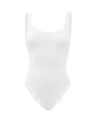 Ladies Beachwear Hunza G - Square-neck Crinkle-jersey Swimsuit - Womens - White