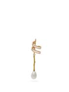 Matchesfashion.com Alan Crocetti - Double Spiral Gold Vermeil & Pearl Ear Cuff - Womens - Gold