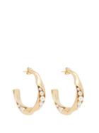 Matchesfashion.com Completedworks - Freshwater Pearl Gold Vermeil Hoop Earrings - Womens - Gold