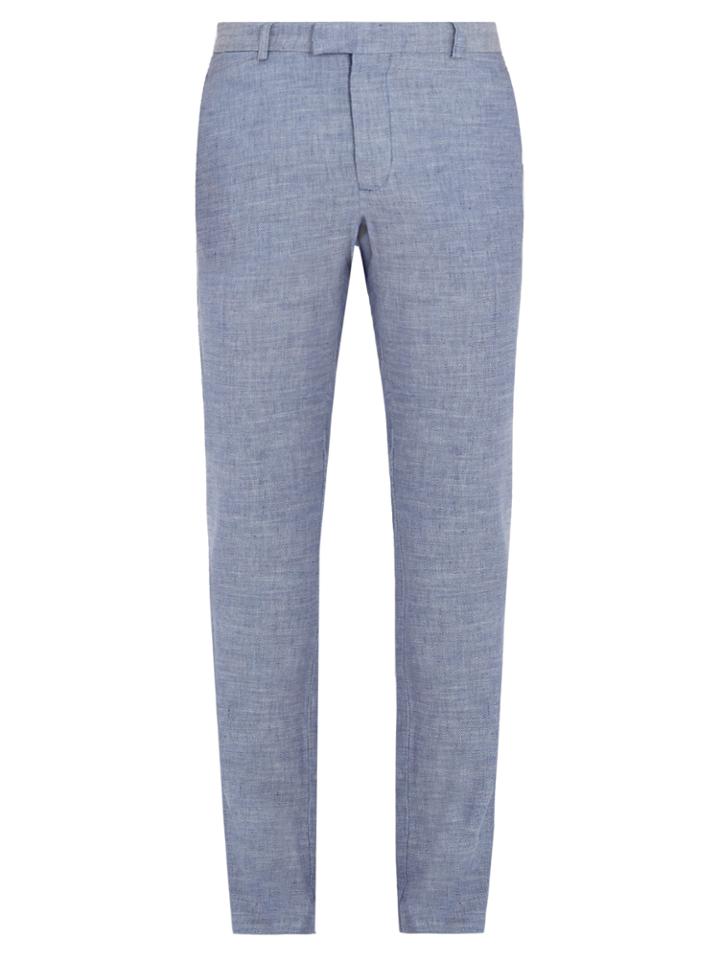 Frescobol Carioca Tailored Linen-blend Trousers