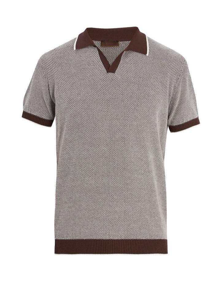 Altea Contrast-trim Cotton-knit Polo Shirt
