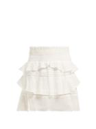 Matchesfashion.com Sir - Aurelie Cotton Blend Mini Skirt - Womens - White